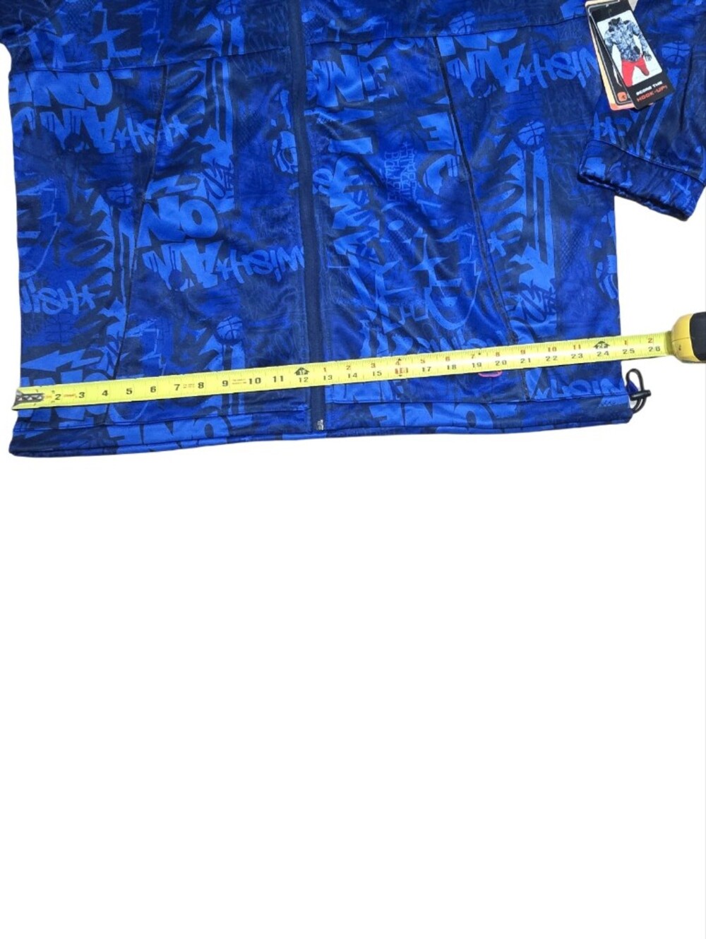 ANDI Men's Hooded Graphic Jacket Layering Streetwear Y2K Graffiti Size XL - Picture 7 of 12